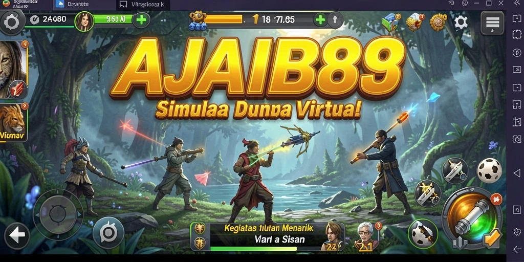 Screenshot gameplay AJAIB88 yang menampilkan interaksi sosial antar karakter.