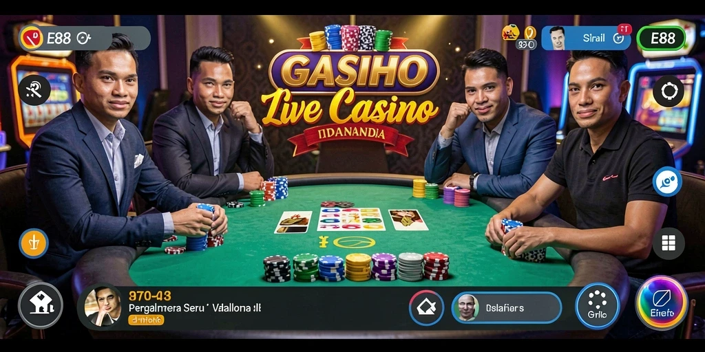 Screenshot gameplay E88 menampilkan dealer langsung yang interaktif.