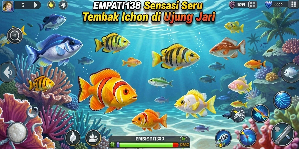 Tampilan gameplay menarik dari game Tembak Ikan EMPATI138.