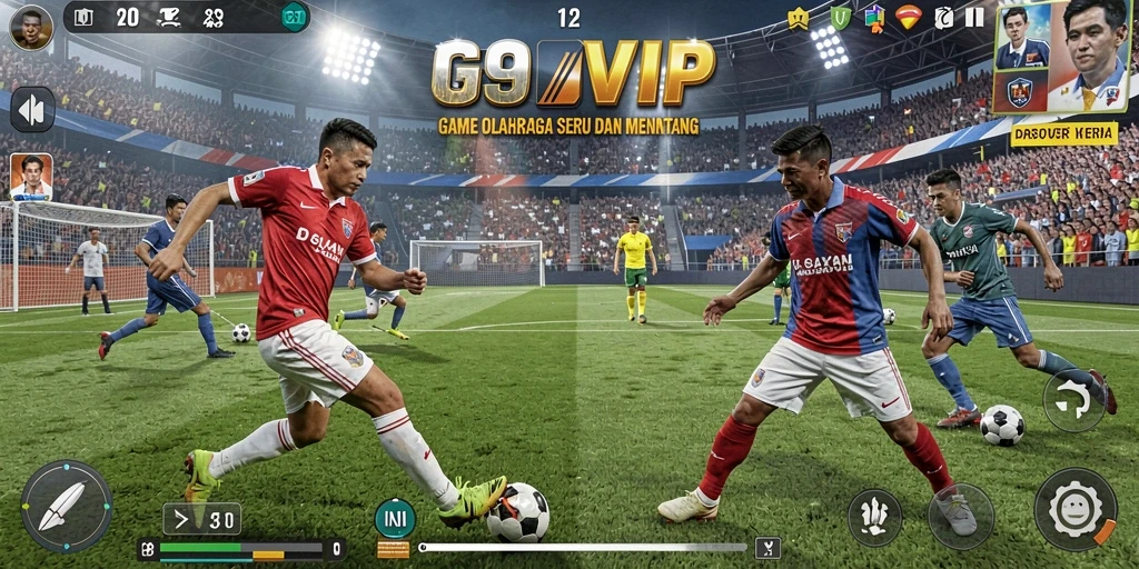 Tampilan gameplay G9VIP dengan aksi olahraga yang seru.