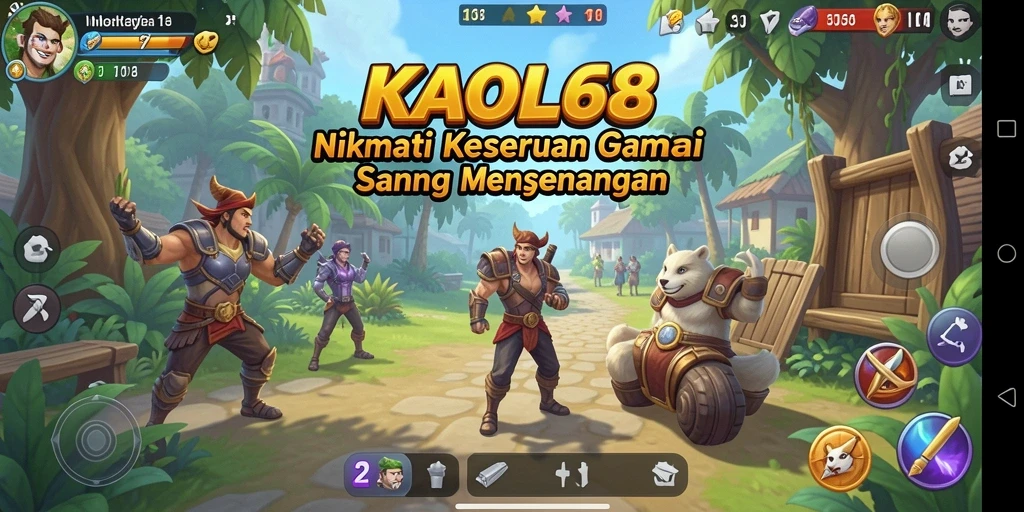 Tampilan gameplay KAOL68 yang menarik dan penuh warna.
