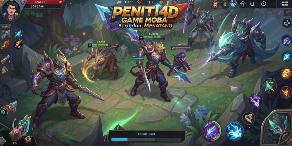 Screenshot gameplay PENITI4D yang menampilkan aksi tim yang dinamis.