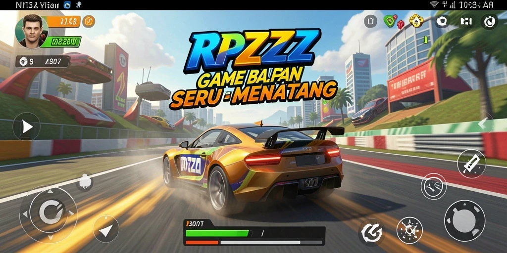 Tampilan gameplay RPZZZ yang mendebarkan saat balapan.