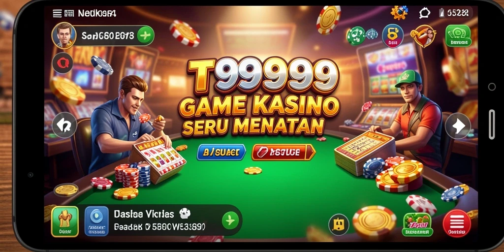 Screenshot utama T9999 menampilkan gameplay kasino yang menarik dan mendebarkan.