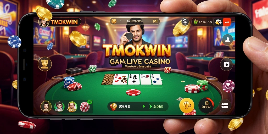 Tampilan gameplay Live Casino yang menegangkan di TMOKWIN.