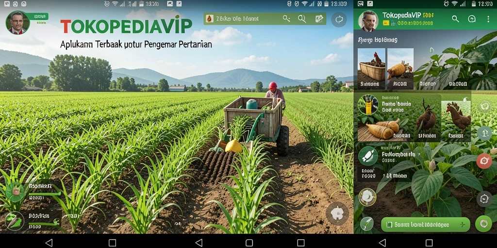Tangkapan layar gameplay <strong>TOKOPEDIAVIP</strong> saat bercocok tanam dengan grafis menarik.