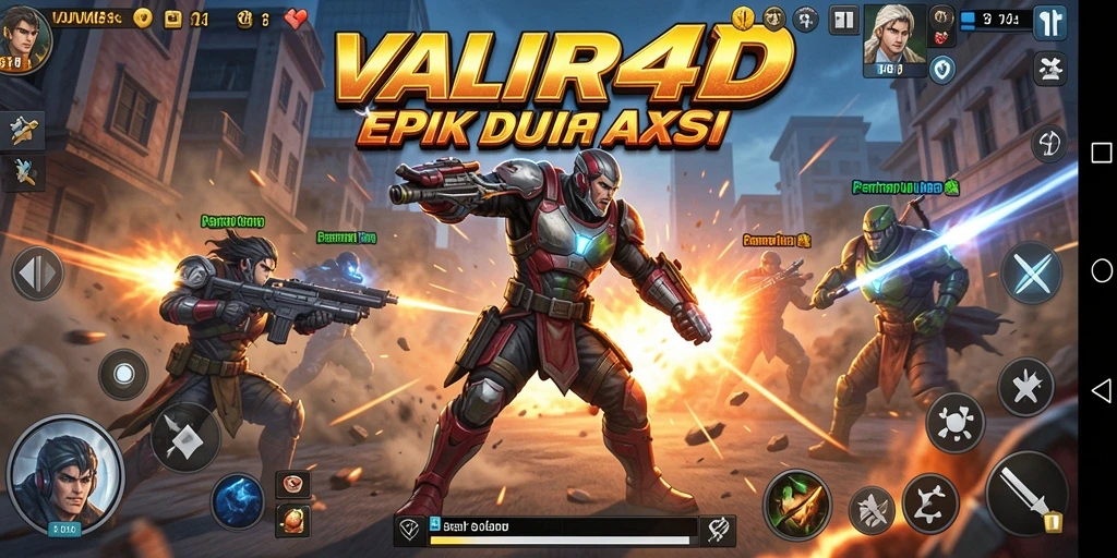 Screenshot VALIR4D menunjukkan aksi pertempuran yang mendebarkan dan grafis yang memukau.