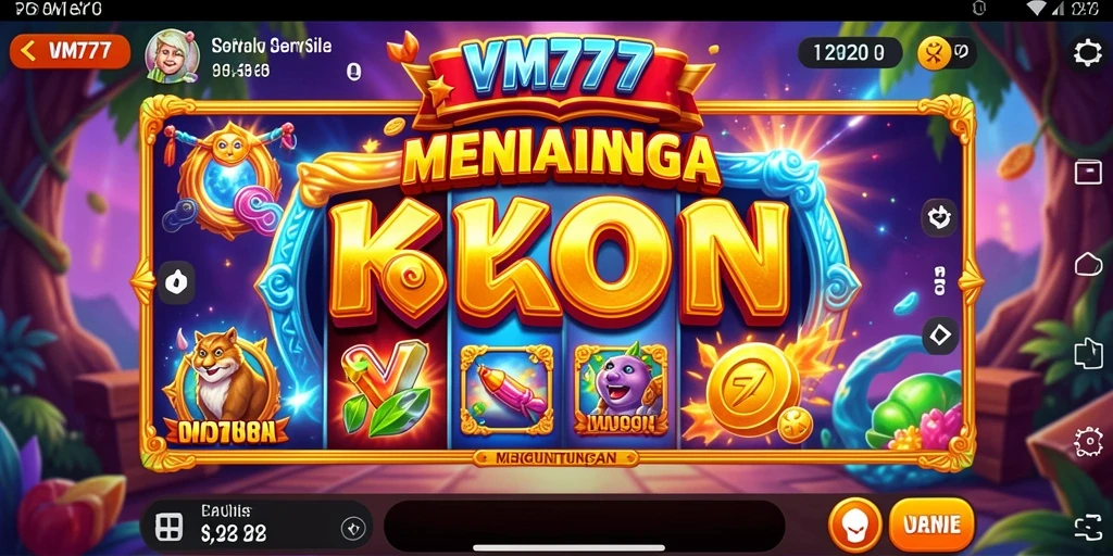 Tampilan gameplay menarik dari aplikasi VM777 Slot.