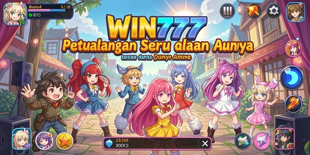 Tampilan gameplay menakjubkan dari WIN777 dengan karakter Anime.